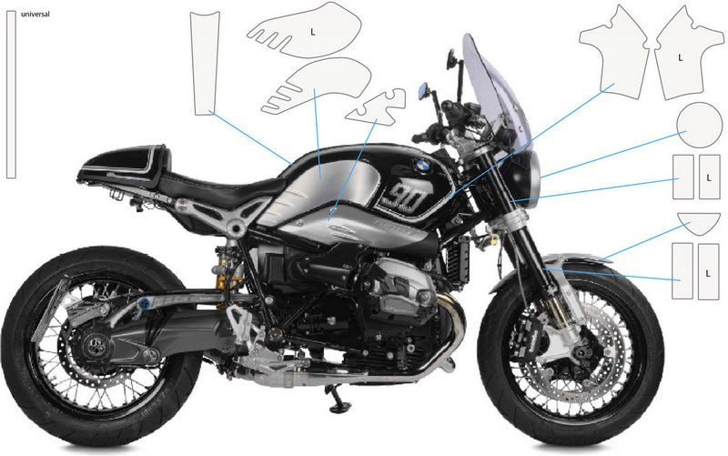 Wunderlich VentureShield paint + tank protection complete set - clear | 33331-000