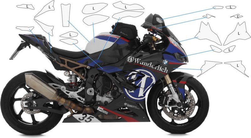 Wunderlich Complete paint protection set»VENTURESHIELD« - clear | 35980-200