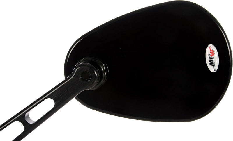 Wunderlich Aspheric aluminium mirror body aspherical - black | 36400-002