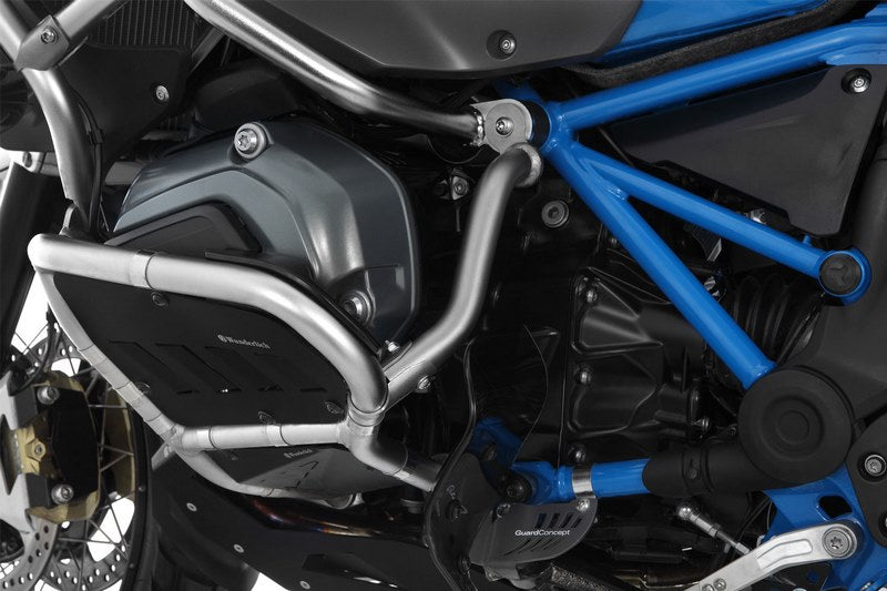Wunderlich reinforcement bar for the original engine protection bar - Set - stainless steel | 41873-100