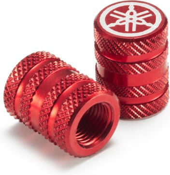 YAMAHA OEM / ヤマハ純正商品 Aluminum valve cap with knurled pattern | 90338-W1016-RE
