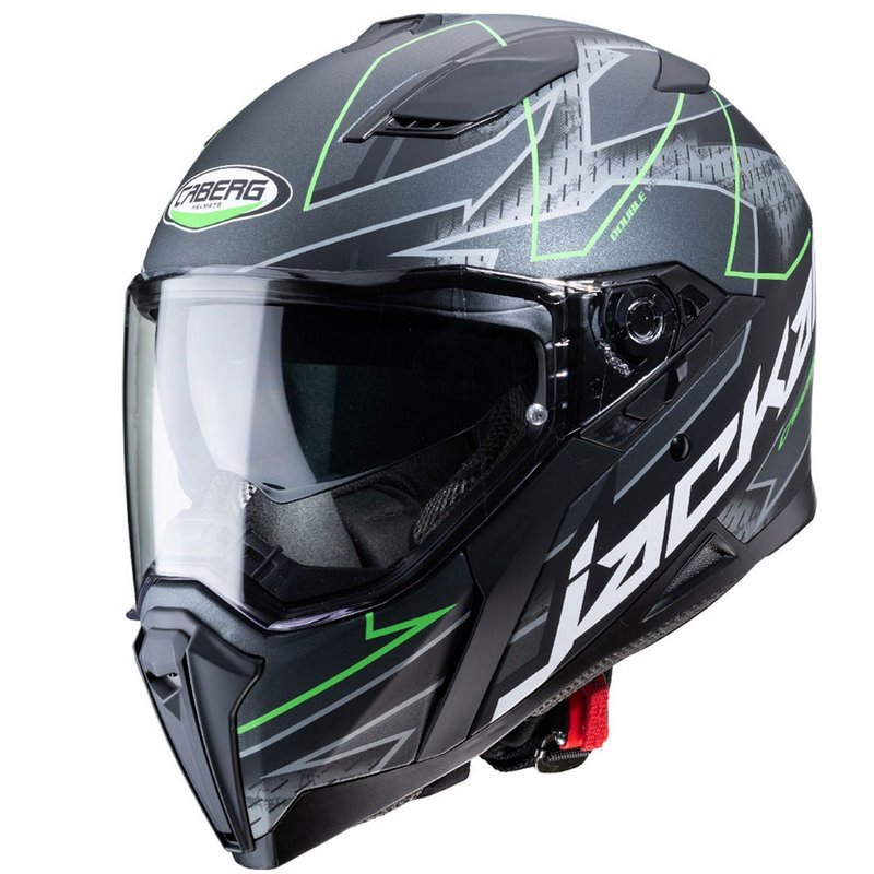 Caberg / カバーグ キャバーグ ジャッカル テクノ ヘルメット ブラック ネオン グリーン | C2NF00I9