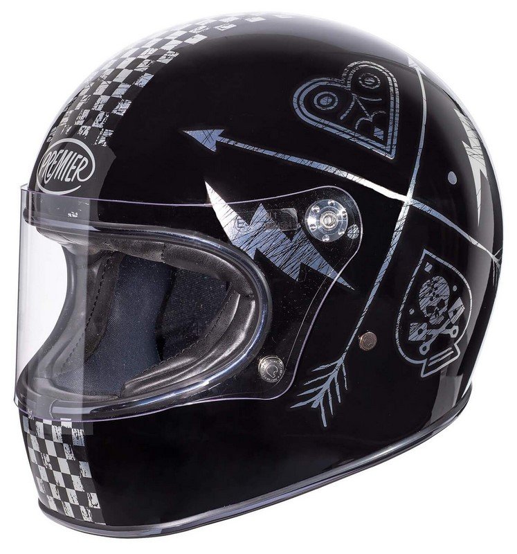 Premier / プレミア Helmets Premier / プレミア Full Face Helmet Trophy Nx Silver Chromed | APINTTROFIBNSC00XS