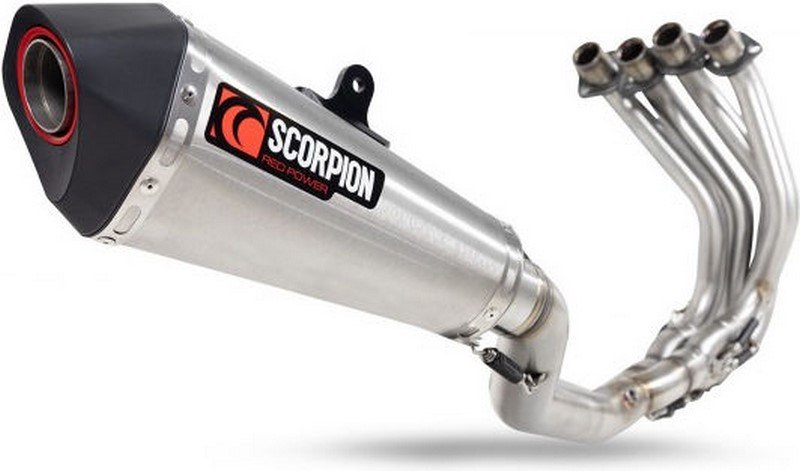 Scorpion / スコーピオンマフラー Serket Taper Full System Brushed Stainless Steel Sleeve (NON EU HOMOLOGATED) | RKA141SYSSEO