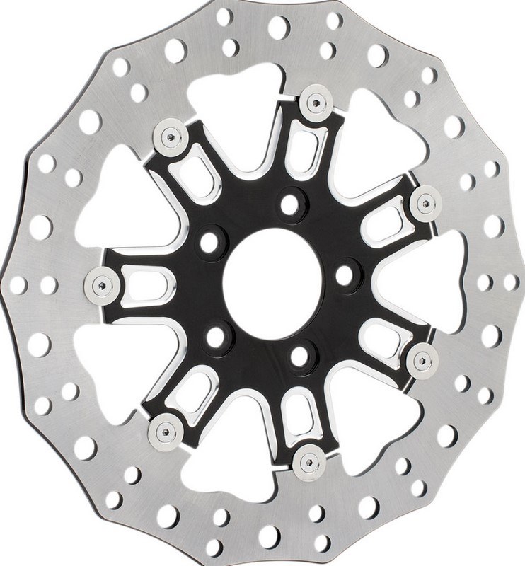 Brake Disc Rotors アーレンネスビレットホイールブラックブレーキローターアダプターキットハーレーツーリング201420