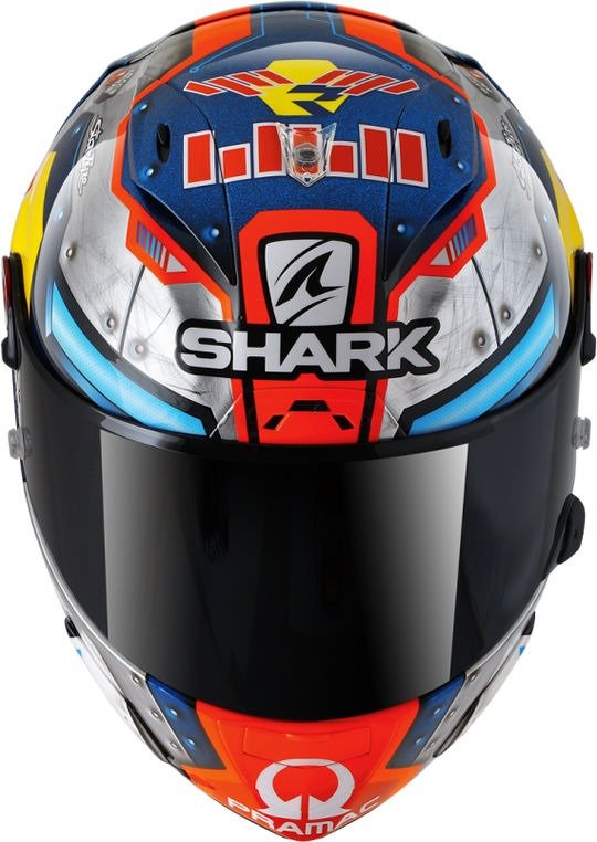 Shark / シャーク フルフェイスヘルメット RACE-R PRO GP MARTINATOR SIGNATURE ブルー クローム オレンジ/BUO | HE8427BUO