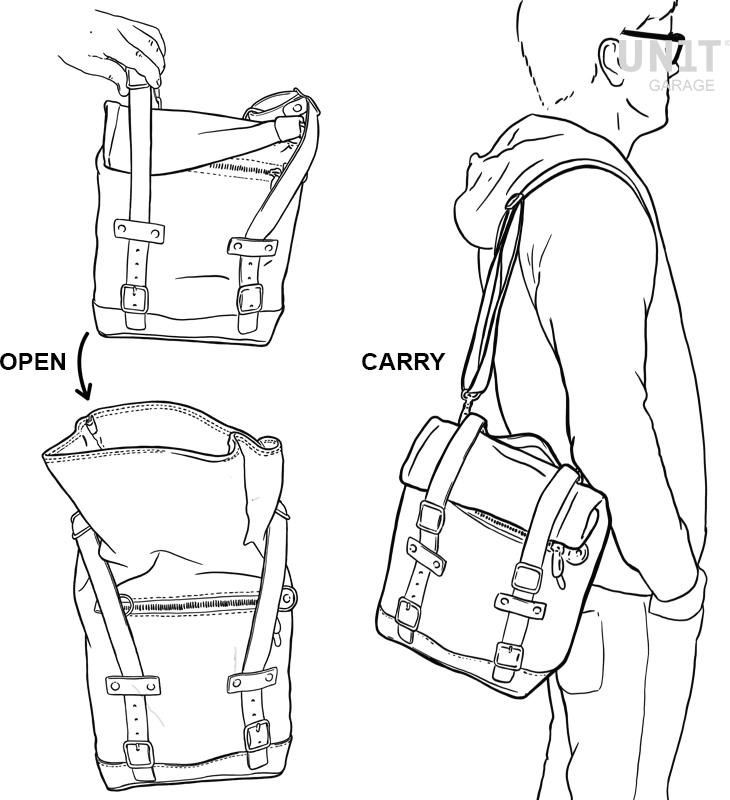 Unitgarage / ユニットガレージ Waxed Suede Side Pannier + Left