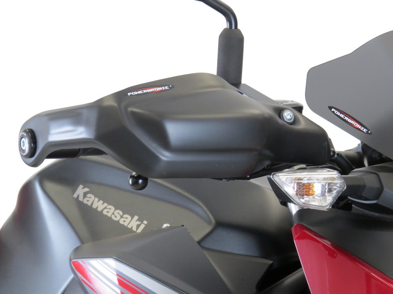 Powerbronze / パワーブロンズ ハンドガード KAWASAKI Z400 19/MATT BLACK, マット ブラック | 380-K109-070