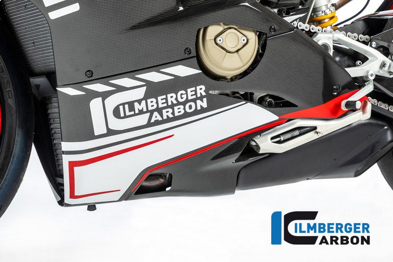 ILMBERGER / イルムバーガーカーボンパーツ ボトムサイドぺネル 左 グロス Panigale V4 / V4 S | VUL.021.DPV4G.K