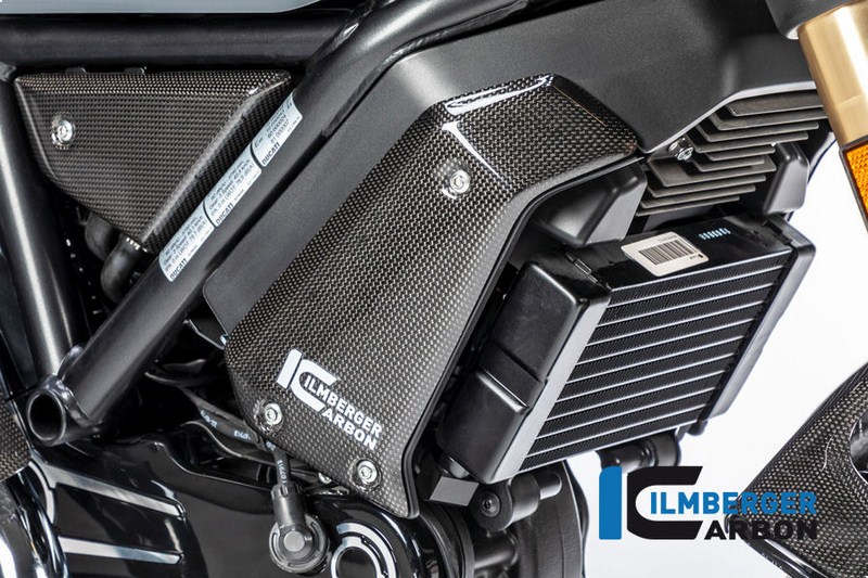 ILMBERGER / イルムバーガーカーボンパーツ ラジエーターカバー 右 グロス surface Ducati Scrambler 1100 from 2017 | WKR.006.DS11G.K