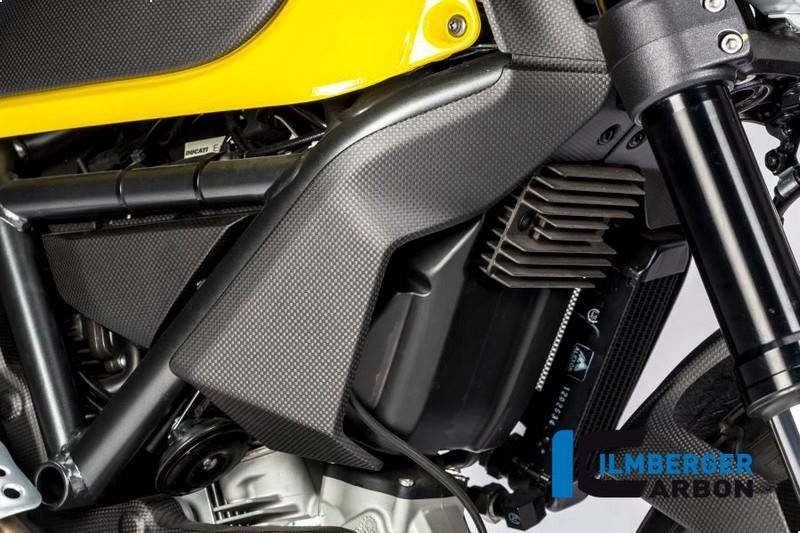 ILMBERGER / イルムバーガーカーボンパーツ ラジエーターカバー 右 マット Ducati Scrambler &apos;16 | WKR.103.DS15M.K