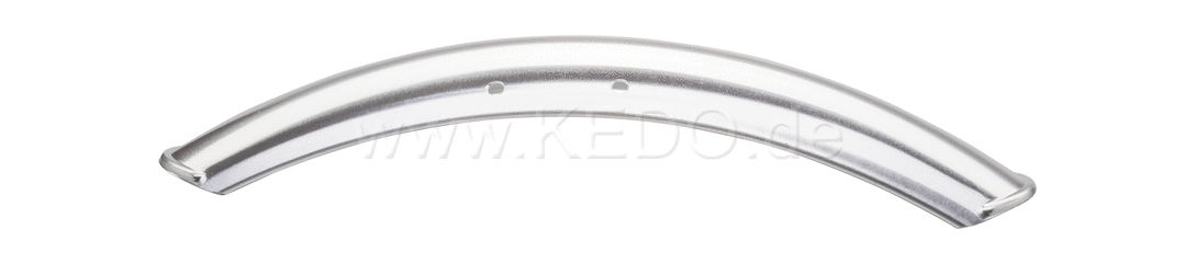 Kedo aluminum front fenders 'Shorty' for 18, "Blank, incl Brushed aluminum brackets. | 22068