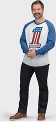 Harley-Davidson Men'S #1 Race Raglan Sleeve, Colorblock-Design-China Blue | 96068-22VM