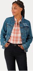 Harley-Davidson Women'S Essential Bar & Shield Denim Jacket, Medium Indigo | 99040-23VW