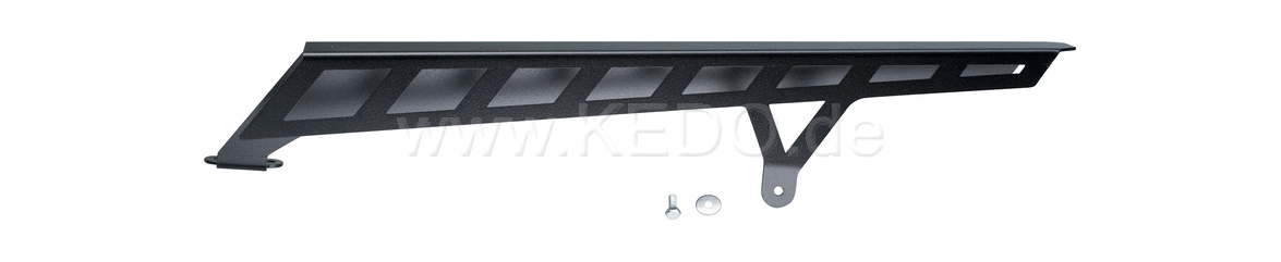 Kedo T7 aluminum chain guard, made of sturdy aluminum, matt black coated, mounting material included | 31053L