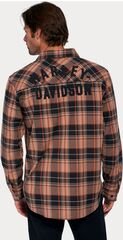 Harley-Davidson Shirt-Woven, Khaki Plaid | 96125-23VM