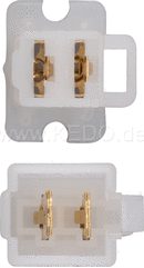 Kedo 2-Pin Connector / Housing-Set with snap-in nose incl 2x2 Connector Type 250th | 41552-2