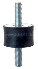 Kedo Rubber Buffer, Diam. 30mm, 20mm Heigth, Two-sided M8x23 thread | 40909