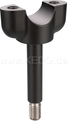 Kedo Handlebar riser HeavyDuty, CNC milled from high-strength tempered steel, black powder coated, 1 piece, OEM reference # 1E6-23442-00 | 20051RP