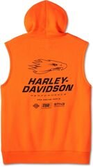 Harley-Davidson Men'S Screamin' Eagle Sleeveless Hoodie, Harley Orange | 96021-24VM