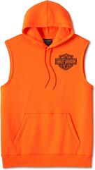 Harley-Davidson Men'S Screamin' Eagle Sleeveless Hoodie, Harley Orange | 96021-24VM