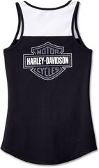 Harley-Davidson Tank-Knit, Colorblock-Design-Black Beauty | 97506-23VW