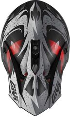 GIVI / ジビ Off-Road Helmet 60.1 GLOOM Matte Black/Titanium/Red, Size 54/XS | H601FGLBR54
