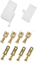 Kedo 4-Way Connector / Housing-Set with snap-in nose incl 2x4 Connector Type 250th | 41552-4