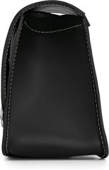 Ends Cuoio / エンズクオイオ バッグ Sporty（スポーティー） 左側 - ブラックレザー - ホワイトステッチ | SPO.N.CTBI.SX