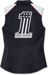 Harley-Davidson Shirt-Woven, Colorblock-Design-Black Beauty | 97518-23VW