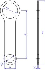 CNC Racing / シーエヌシーレーシング Fluid tank mounting bracket, Natural | SEA10N