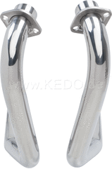Kedo Stainless Steel Pipe BigBore header 2-2, 38mm diameter, suitable for standard fixing points, polished (Not Street Legal, NO connection for lambda sensor) | 91319