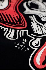 Pando Moto / パンド モト MIKE RED SKULL 1 Tシャツ – レギュラーフィット ユニセックス | Mike-Red Skull-1