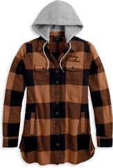 Harley-Davidson Thrill Seeker Tunic With Removable Hood For Women, Yarn-dyed plaid | 96280-23VW