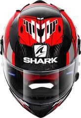 Shark / シャーク フルフェイスヘルメット RACE-R PRO カーボン ZARCO SPEEDBLOCK カーボン レッド ホワイト/DRW | HE8659DRW