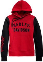 Harley-Davidson Hoodie-Knit, Colorblocked-Chili Pepper | 96408-23VW
