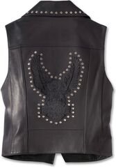 Harley-Davidson Women'S Classic Eagle Studded Leather Vest, Black | 97047-23VW