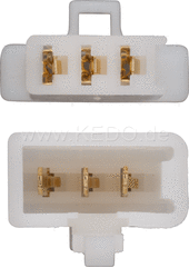 Kedo 3-Pin Connector Housing with snap-in nose incl 2x3 Connector Type 110th | 41525-3