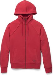 Harley-Davidson Women'S Metropolitan Zip Front Hoodie, Redline Red Heather | 96421-22VW