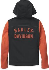 Harley-Davidson Deflector Hooded Riding Fleece For Women, Black/Vintage Orange | 97120-22VW