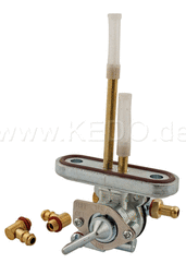 Kedo Fuel petcock without Low Pressure Terminal, ON / OFF / RES, Reversible Fuel Terminal (180 ° / 90 ° for 6mm Fuel Line) | 50047