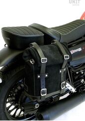 Unitgarage / ユニットガレージ Side Pannier Canvas + Right Subframe Guzzi V9 Bobber, Black/Black | U001+2250DX-Black-Black