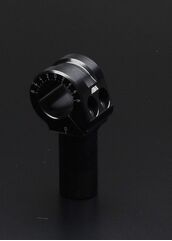 ABM / エービーエム Bracket for clip-on tube, height 24 mm, バージョン: 左側, カラー: ブラック | 400166-A93-F15