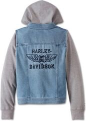 Harley-Davidson Women'S Kickstart 3-In-1 Denim Jacket, Medium Indigo | 97538-23VW