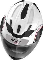 Nolan / ノーラン モジュラー ヘルメット N70-2 GT 06 FLYWHEEL N, White, Size XXS | N7Z0005860539