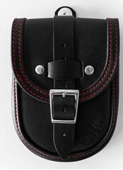 Ends Cuoio / エンズクオイオ バッグ 2018-new Softail ソフィテル Standard, Street Bob and Breakout スマートタンクバッグ - ブラックレザー - レッドステッチ | SBSFT18.N.CTR