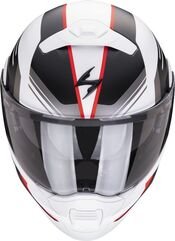 スコーピオンモジュラーヘルメットExo 930 Evo Sikon Mattwhite-Black-Red | 194-428-292
