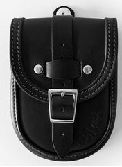 Ends Cuoio / エンズクオイオ バッグ 2018-new Fat Boy（ファットボーイ） スマートタンクバッグ - ブラックレザー - グレーステッチ | SBFBY18.N.CTGR