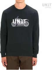 Unitgarage / ユニットガレージ Pioneer Carbon black sweatshirt, Size S | U106_s