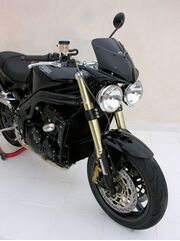 Ermax / アルマックス nose fairing screen (15cm and tĂŞte of fork Ă  drill ) for SPEED TRIPLE 1050 2005-2007 satin black | 012147020